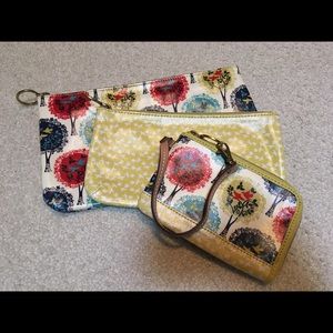 Fossil Pouches and wallet in bird print